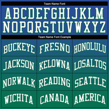 Load image into Gallery viewer, Custom Stitched Royal White-Kelly Green Fade Fashion Sports Pullover Sweatshirt Hoodie