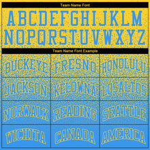 Load image into Gallery viewer, Custom Stitched Gold Powder Blue Fade Fashion Sports Pullover Sweatshirt Hoodie