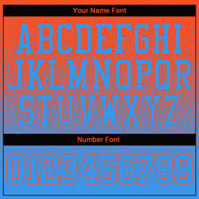 Load image into Gallery viewer, Custom Stitched Orange Powder Blue Fade Fashion Sports Pullover Sweatshirt Hoodie