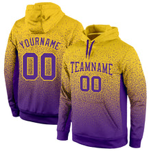 Load image into Gallery viewer, Custom Stitched Gold Purple Fade Fashion Sports Pullover Sweatshirt Hoodie