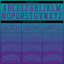 Load image into Gallery viewer, Custom Stitched Aqua Purple Fade Fashion Sports Pullover Sweatshirt Hoodie