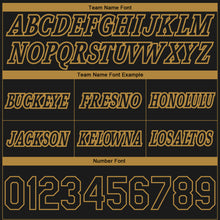 Load image into Gallery viewer, Custom Black Old Gold Pinstripe Fade Fashion Authentic Basketball Shorts