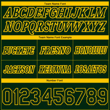 Load image into Gallery viewer, Custom Green Yellow Pinstripe Fade Fashion Authentic Basketball Shorts