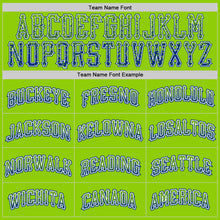 Load image into Gallery viewer, Custom Neon Green White-Royal Authentic Fade Fashion Baseball Jersey