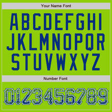 Load image into Gallery viewer, Custom Neon Green White-Royal Authentic Fade Fashion Baseball Jersey