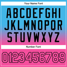 Load image into Gallery viewer, Custom Stitched Sky Blue Pink-Black Fade Fashion Sports Pullover Sweatshirt Hoodie