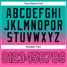 Load image into Gallery viewer, Custom Stitched Aqua Pink-Black Fade Fashion Sports Pullover Sweatshirt Hoodie