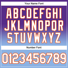 Load image into Gallery viewer, Custom Stitched Purple White Light Blue-Orange Fade Fashion Sports Pullover Sweatshirt Hoodie