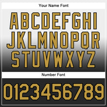 Load image into Gallery viewer, Custom Stitched White Old Gold-Black Fade Fashion Sports Pullover Sweatshirt Hoodie