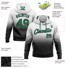 Load image into Gallery viewer, Custom Stitched White Kelly Green-Black Fade Fashion Sports Pullover Sweatshirt Hoodie