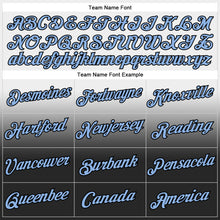 Load image into Gallery viewer, Custom Stitched White Light Blue-Black Fade Fashion Sports Pullover Sweatshirt Hoodie