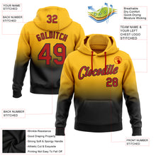 Load image into Gallery viewer, Custom Stitched Gold Red-Black Fade Fashion Sports Pullover Sweatshirt Hoodie