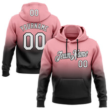 Load image into Gallery viewer, Custom Stitched Medium Pink White-Black Fade Fashion Sports Pullover Sweatshirt Hoodie