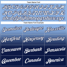 Load image into Gallery viewer, Custom Stitched Light Blue White-Navy Fade Fashion Sports Pullover Sweatshirt Hoodie