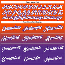 Load image into Gallery viewer, Custom Stitched Orange White-Purple Fade Fashion Sports Pullover Sweatshirt Hoodie