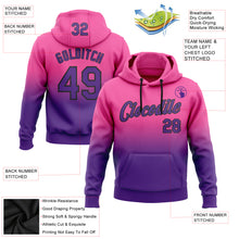 Load image into Gallery viewer, Custom Stitched Pink Purple-Black Fade Fashion Sports Pullover Sweatshirt Hoodie