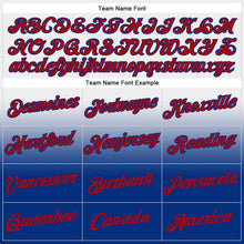 Load image into Gallery viewer, Custom Stitched White Red-Royal Fade Fashion Sports Pullover Sweatshirt Hoodie