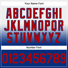 Load image into Gallery viewer, Custom Stitched White Red-Royal Fade Fashion Sports Pullover Sweatshirt Hoodie