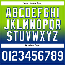 Load image into Gallery viewer, Custom Stitched Neon Green White-Royal Fade Fashion Sports Pullover Sweatshirt Hoodie