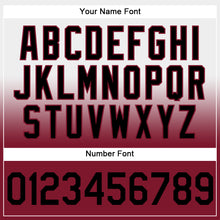 Load image into Gallery viewer, Custom Stitched White Black-Crimson Fade Fashion Sports Pullover Sweatshirt Hoodie