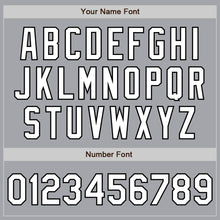 Load image into Gallery viewer, Custom Gray Pinstripe White-Black Authentic Fade Fashion Baseball Jersey