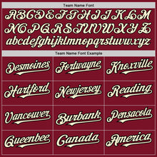 Load image into Gallery viewer, Custom Crimson Pinstripe Cream-Black Authentic Fade Fashion Baseball Jersey