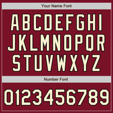 Load image into Gallery viewer, Custom Crimson Pinstripe Cream-Black Authentic Fade Fashion Baseball Jersey