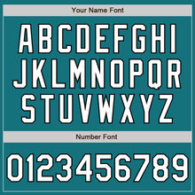 Load image into Gallery viewer, Custom Teal Pinstripe White-Black Authentic Fade Fashion Baseball Jersey