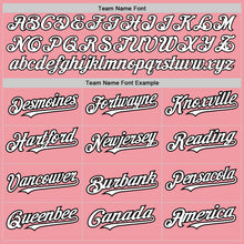 Load image into Gallery viewer, Custom Medium Pink Pinstripe White-Black Authentic Fade Fashion Baseball Jersey