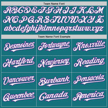 Load image into Gallery viewer, Custom Teal Pinstripe White-Purple Authentic Fade Fashion Baseball Jersey