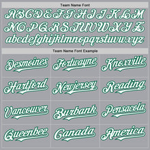 Load image into Gallery viewer, Custom Gray Pinstripe White-Kelly Green Authentic Fade Fashion Baseball Jersey