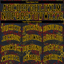 Load image into Gallery viewer, Custom Figure Black-Gold Round Neck Sublimation Basketball Suit Jersey