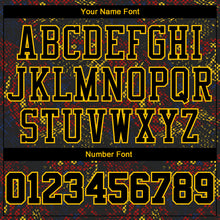 Load image into Gallery viewer, Custom Figure Black-Gold Round Neck Sublimation Basketball Suit Jersey