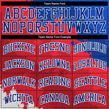 Load image into Gallery viewer, Custom Figure Red-Royal Round Neck Sublimation Basketball Suit Jersey