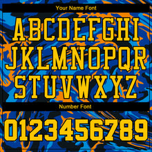 Load image into Gallery viewer, Custom Figure Gold-Royal Round Neck Sublimation Basketball Suit Jersey