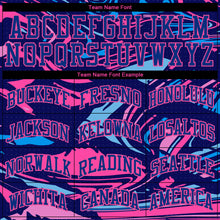 Load image into Gallery viewer, Custom Figure Royal-Pink Round Neck Sublimation Basketball Suit Jersey