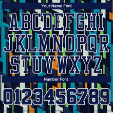 Load image into Gallery viewer, Custom Figure Navy-White Round Neck Sublimation Basketball Suit Jersey