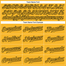 Load image into Gallery viewer, Custom Gold Gold-Black Authentic Baseball Jersey