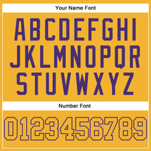 Load image into Gallery viewer, Custom Gold Gold-Purple Authentic Baseball Jersey