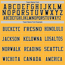 Load image into Gallery viewer, Custom Gold Black-White Mesh Authentic Throwback Football Jersey