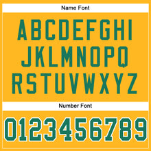 Load image into Gallery viewer, Custom Gold Kelly Green-White Mesh Authentic Football Jersey