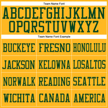 Load image into Gallery viewer, Custom Gold Gold-Green Mesh Authentic Football Jersey