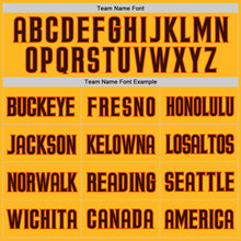 Load image into Gallery viewer, Custom Gold Brown-Orange Mesh Authentic Football Jersey