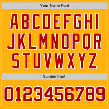 Load image into Gallery viewer, Custom Gold Red-White Authentic Baseball Jersey