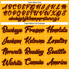 Load image into Gallery viewer, Custom Gold Brown-Orange Authentic Baseball Jersey