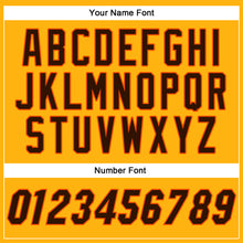 Load image into Gallery viewer, Custom Gold Brown-Orange Authentic Baseball Jersey