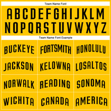 Load image into Gallery viewer, Custom Gold Black Authentic Sleeveless Baseball Jersey