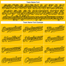 Load image into Gallery viewer, Custom Gold Gold-Black Authentic Sleeveless Baseball Jersey