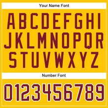 Load image into Gallery viewer, Custom Gold Crimson-White Authentic Sleeveless Baseball Jersey