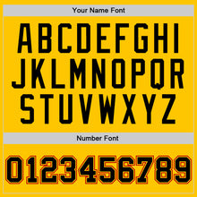 Load image into Gallery viewer, Custom Gold Black-Red Authentic Throwback Basketball Jersey